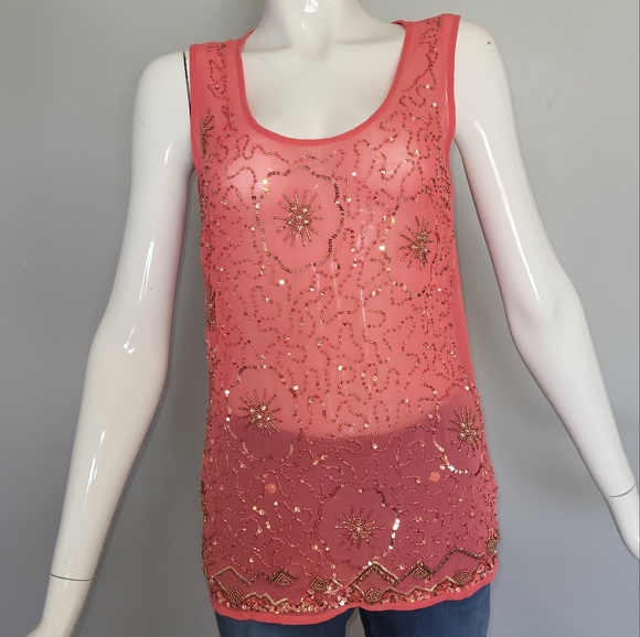 Anthropologie Moulinette Soeurs Glisten Tank, GUC, Size 6 - Picture 2 of 10